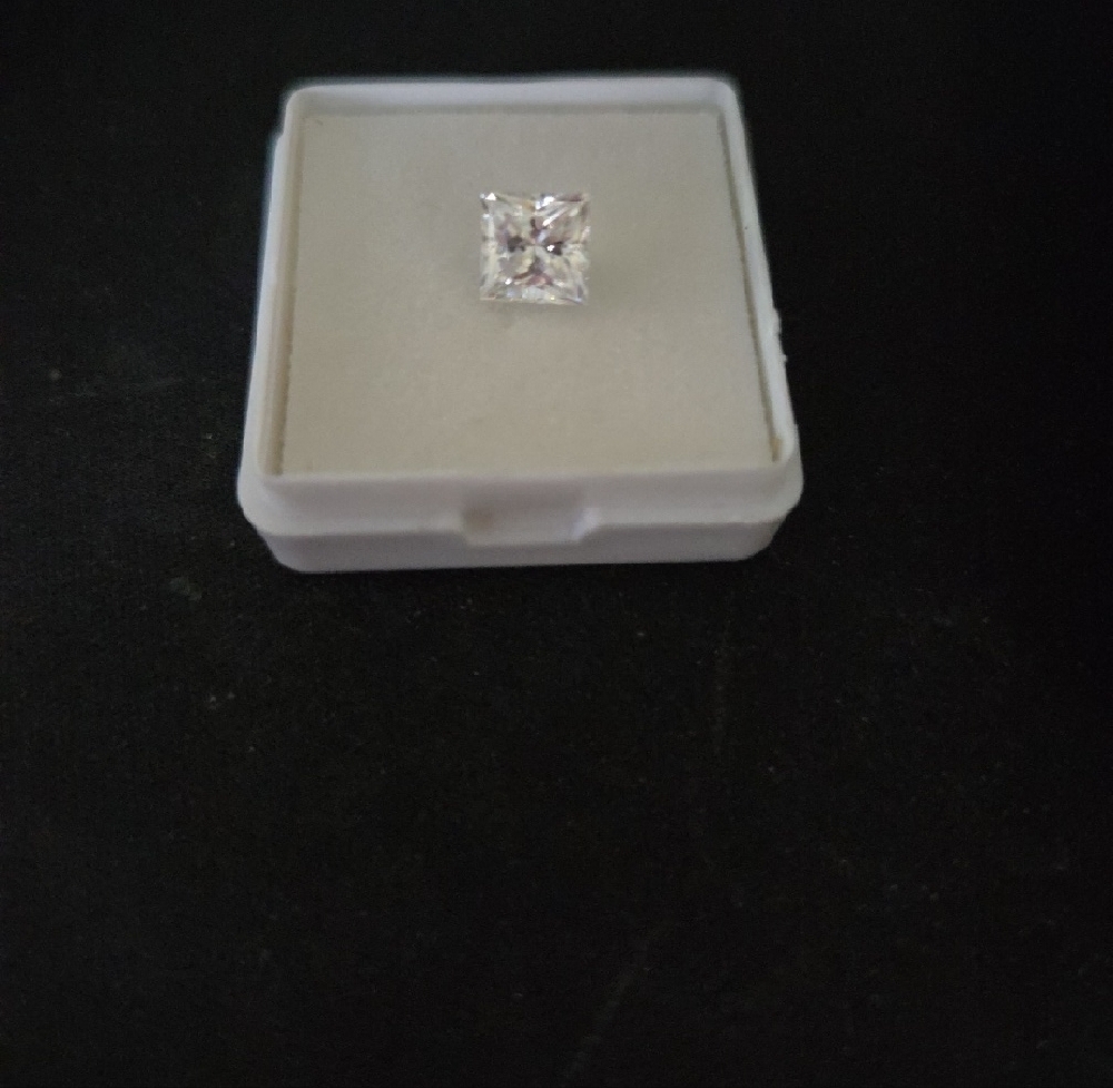 Princess Cut Clear Square Stone - Single Loose Gem 1ct CZ
